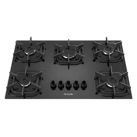 Anafe a Gas Mueller Cooktop 5 Hornallas - Negro