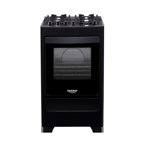 Cocina Dako Supreme Glass 4 Hornallas - Negro