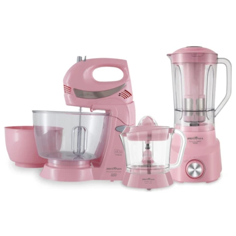 Kit Cocina Britania Bkt51R 3 En 1 Rosa