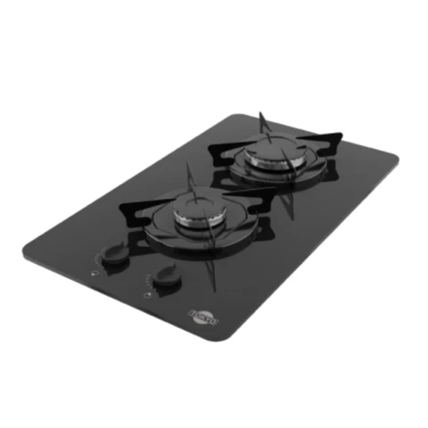 Anafe a Gas Tokyo Cook Vidrio Templado 2 Hornallas - Negro