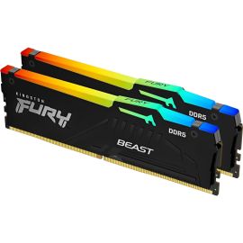 Memoria RAM DDR5 DIMM Kingston Fury Beast RGB 6000 MHz 32 GB (2x16) KF560C36BBE2AK2-32 - Negro