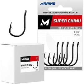 Anzuelo Marine Sports Super Chinu N.º 1 - Black 50 unidades