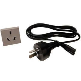 Cable de Alimentación Tipo 8 + Adaptador de Enchufe