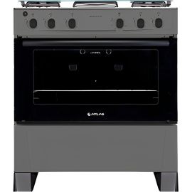 Cocina a Gas Atlas Mónaco Plus 5 Hornallas - Titanio