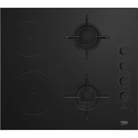 Cocina Anafe a Gas Beko HILM64120S 4 Hornallas 2900 W - Negro