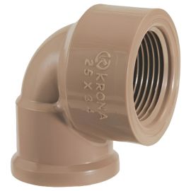Codo 90° Mixto Krona 484 Soldable 25mm x Rosca Hembra 3/4" PVC