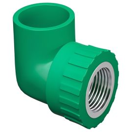 Codo 90° PPR Hembra Krona 1845 Termofusión 25 mm x Rosca 1/2" Metálico