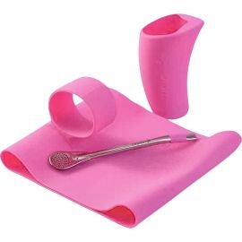 Funda Indio para Termo de 1.9L - Pink Fluor + Guampa + Bombilla