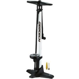 Inflador de Pie Geotech GHP013 con Visor 160Psi - Blanco/Negro