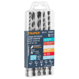 Juego de brocas multimaterial Truper 5 piezas - Plata