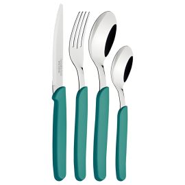 Juego de cubiertos 24 pzas Tramontina Carmel - Turquesa