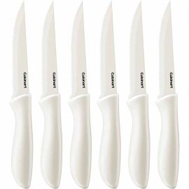 Juego de Cuchilos de Sierra Revestido de Cerámica Cuisinart C55-6PCSW - Blanco 6 piezas