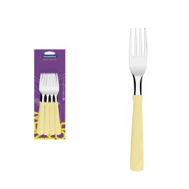 Juego de Tenedores Tramontina New Kolor 12 piezas - Crema