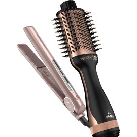Kit Cepillo Secador + Planchita GA.MA 900/7188 1300 W - Black/Rose Gold