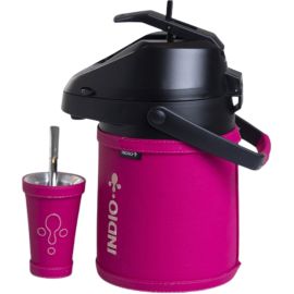 Kit de Tereré Indio Cuero Premium - Fucsia 2.5L