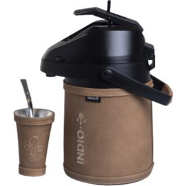 Kit de Tereré Indio Cuero Premium - Marrón Japonés Claro 2.5L