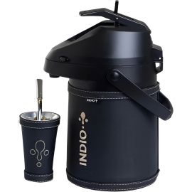 Kit de Tereré Indio Cuero Premium - Negro Silvana 2.5L