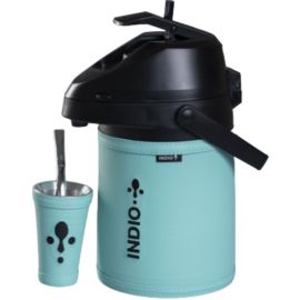 Kit de Tereré Indio Cuero Premium - Verde Tiffany 2.5L