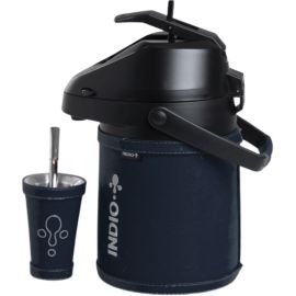 Kit de Tereré Indio Símil Cuero - Azul Marino 2.5L
