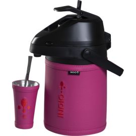 Kit de Tereré Indio Símil Cuero - Fucsia 2.5L