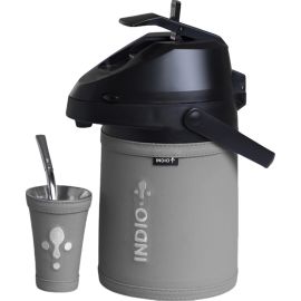 Kit de Tereré Indio Símil Cuero - Gris Plomo 2.5L