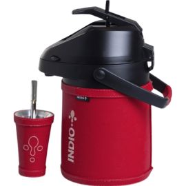 Kit de Tereré Indio Símil Cuero - Rojo Relax 2.5L