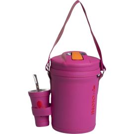 Kit de Tereré Indio Termolar Cuero Símil - Fucsia 2.5L