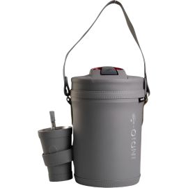 Kit de Tereré Indio Termolar Cuero Símil - Gris Plomo 2.5L