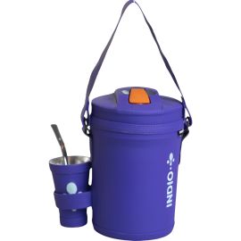 Kit de Tereré Indio Termolar Cuero Símil - Lila 2.5L