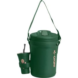 Kit de Tereré Indio Termolar Cuero Símil - Verde Inglés 2.5L