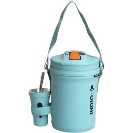 Kit de Tereré Indio Termolar Cuero Símil - Verde Tiffany 2.5L