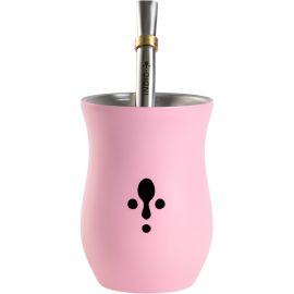 Kit Guampa Indio + Bombilla - Rosa Pastel 140mL