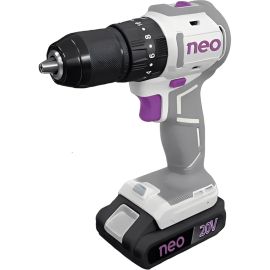 Kit Taladro Atornillador Percutor NEO 1013/2/20 C1 Inalámbrico 13 mm 20v - Gris/Blanco