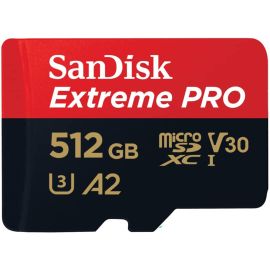 Memoria Micro SD SanDisk Extreme Pro 200-140 MB/s U3 512 GB con Adaptador (SDSQXCD-512G-GN6MA)