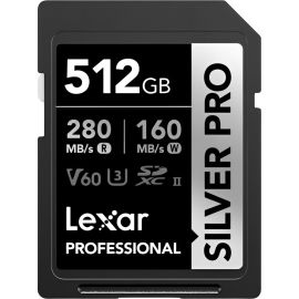 Memoria SD Lexar Profesional Silver Pro 280-160MB/s C10 512 GB (LSDSIPR512G-BNNNG)