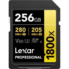 Memoria SD Lexar Professional Gold 1800x 280-205 MB/s C10 U3 V60 UHS-II 256 GB (LSD1800256G-BNNNG)