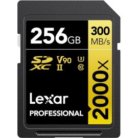 Memoria SD Lexar Professional Gold 2000x 300-260 MB/s C10 U3 V90 256 GB (LSD2000256G-BNNNG)