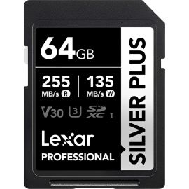 Memoria SD Lexar Professional Silver Plus 255-135 MB/s C10 U3 V30 64 GB - (LSDSIPL064G-BNNNG)