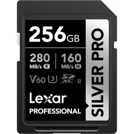 Memoria SD Lexar Professional Silver Pro 280-160 MB/s C10 U3 V60 256 GB (LSDSIPR256G-BNNNG)