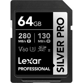 Memoria SD Lexar Professional Silver Pro 280 MB/s-130 MB/s C10 64 GB (LSDSIPR064G-BNNNG)