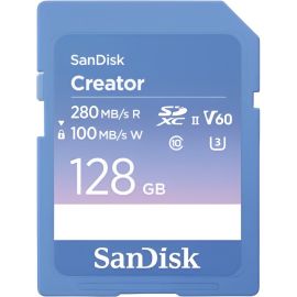 Memoria SD SanDisk Creator 280-100 MB/s UHS-II U3 V60 6K 128 GB (SDSDXEP-128G-GNCIS)