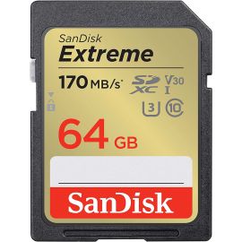 Memoria SD SanDisk Extreme 170-80 MB/s C10 U3 V30 64 GB (SDSDXV2-064G-GNCIN)