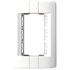 Placa con Bastidor Kally 3 Módulos Donna - Blanco