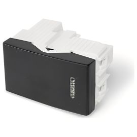 Pulsador Unipolar Simple LM - Negro