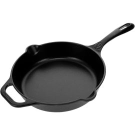 Sartén de Hierro Fundido Victoria con Asa y Pico Vertedor - Negro 25 cm