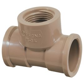 Tee Mixta Krona 493 Soldable 20mm x Rosca Hembra 1/2" PVC