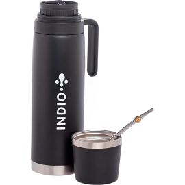Termo de Mate Indio 3 en 1 Acero Inoxidable - 1L