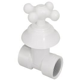 Válvula de Paso Roscable Porto Belo Durin 1/2" Blanco