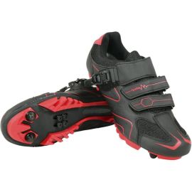 Zapatos de Ciclismo MTB Masculino N° 44 - Negro/Rojo